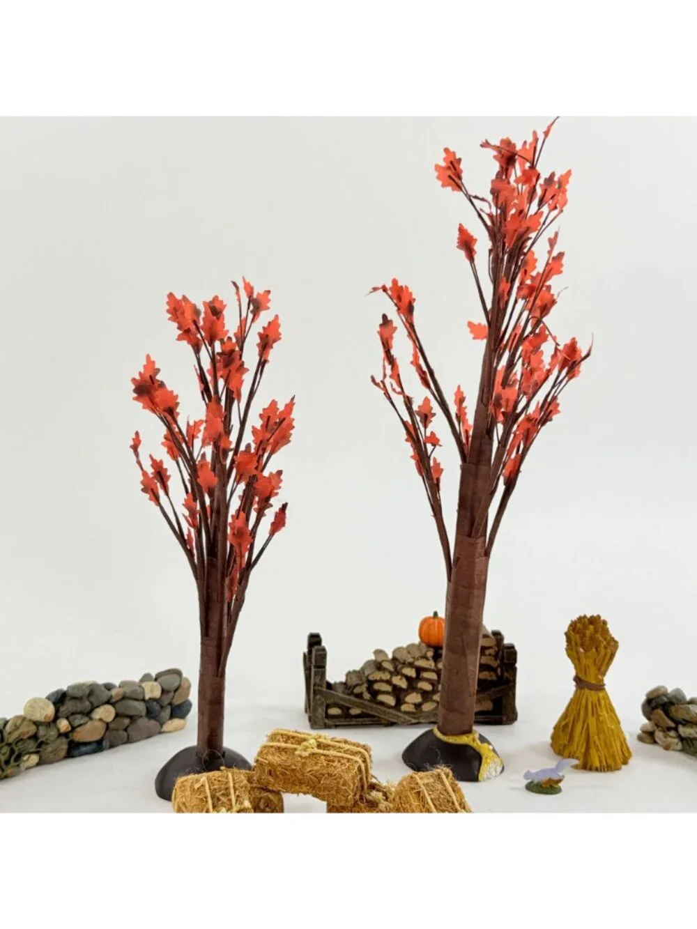 Vintage Dept 56 Autumn Landscape Village Accessories 53138 Missing 2 squirrels